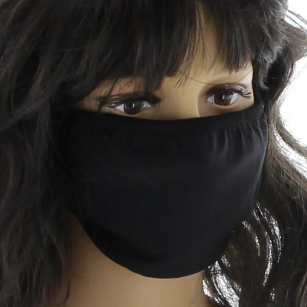 Face Mask Black Washable 3 ct - New